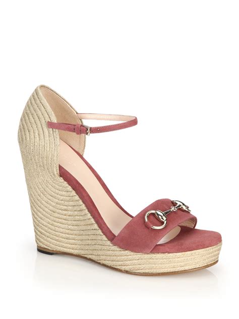 gucci slides wedge|gucci espadrilles wedges pink.